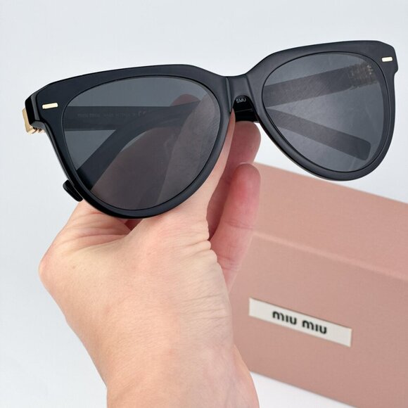 Miu Miu MU12ZS 16K5S0 BRAND NEW Sunglasses Black Grey Phantos Unisex main image 8